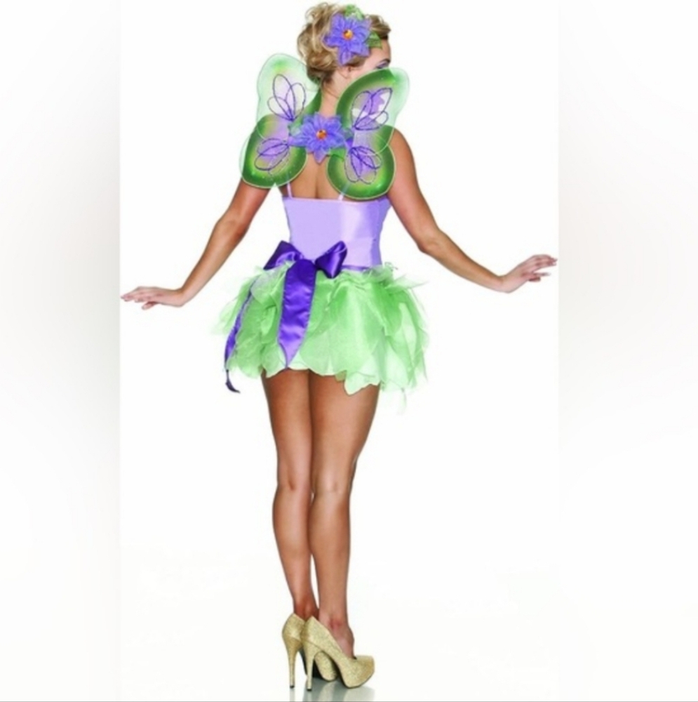 Lilac Fairy Halloween Costume Size Large Sexy Tinkerbell Pixie